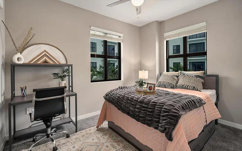 furnished bedroom