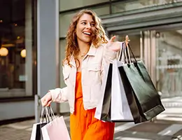 young woman shopping