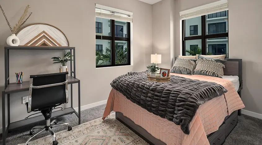 furnished bedroom